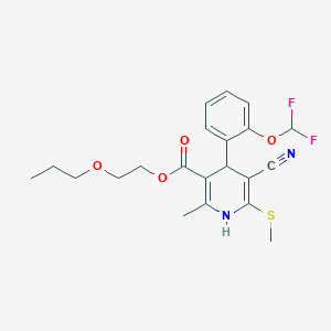 2-Propoxyethyl 5-cyano-4-[2-(difluoromethoxy)phenyl]-2-methyl-6-(methylsulfanyl)-1,4-dihydro-3-pyridinecarboxylate