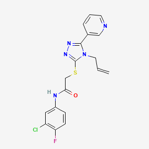 molecular formula C18H15ClFN5OS B3439996 2-[(4-allyl-5-pyridin-3-yl-4H-1,2,4-triazol-3-yl)thio]-N-(3-chloro-4-fluorophenyl)acetamide 