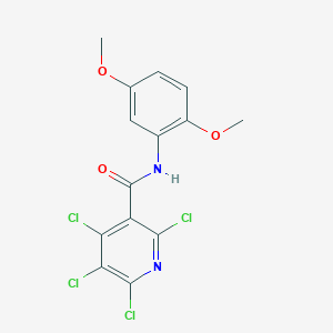 2,4,5,6-tetrachloro-N-(2,5-dimethoxyphenyl)nicotinamide