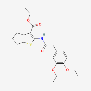 ETHYL 2-[2-(3,4-DIETHOXYPHENYL)ACETAMIDO]-4H,5H,6H-CYCLOPENTA[B]THIOPHENE-3-CARBOXYLATE