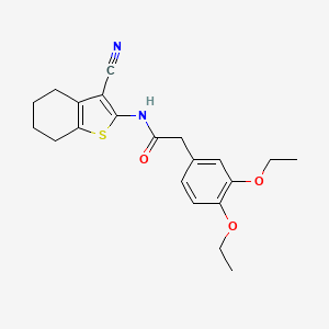 N-(3-cyano-4,5,6,7-tetrahydro-1-benzothiophen-2-yl)-2-(3,4-diethoxyphenyl)acetamide