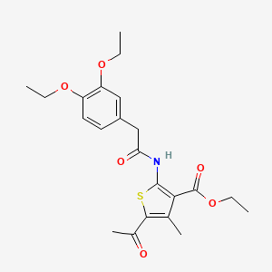 ethyl 5-acetyl-2-{[(3,4-diethoxyphenyl)acetyl]amino}-4-methylthiophene-3-carboxylate