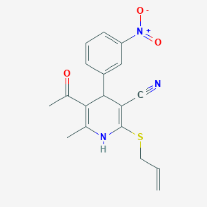 5-Acetyl-2-(allylsulfanyl)-4-{3-nitrophenyl}-6-methyl-1,4-dihydropyridine-3-carbonitrile