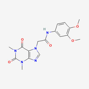 molecular formula C17H19N5O5 B3440036 N-(3,4-dimethoxyphenyl)-2-(1,3-dimethyl-2,6-dioxo-1,2,3,6-tetrahydro-7H-purin-7-yl)acetamide 