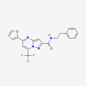 7-[chloro(difluoro)methyl]-5-(2-furyl)-N-(2-phenylethyl)pyrazolo[1,5-a]pyrimidine-2-carboxamide