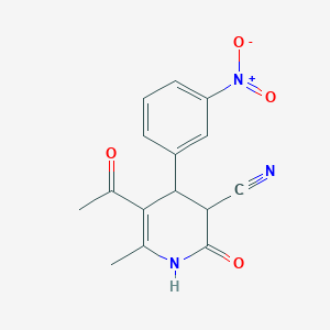 2-Oxo-4-(3-nitrophenyl)-5-acetyl-6-methyl-1,2,3,4-tetrahydropyridine-3-carbonitrile