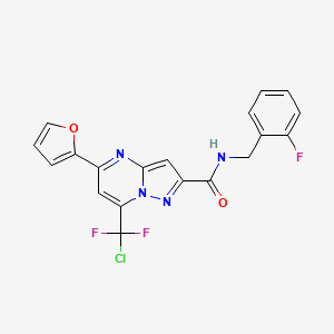 7-(CHLORODIFLUOROMETHYL)-N-[(2-FLUOROPHENYL)METHYL]-5-(FURAN-2-YL)PYRAZOLO[1,5-A]PYRIMIDINE-2-CARBOXAMIDE