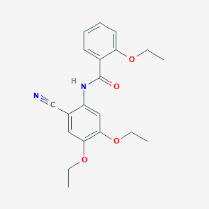 molecular formula C20H22N2O4 B3440064 N-(2-cyano-4,5-diethoxyphenyl)-2-ethoxybenzamide 