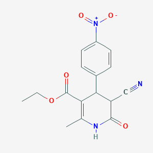 Ethyl 5-cyano-2-methyl-4-(4-nitrophenyl)-6-oxo-1,4,5,6-tetrahydropyridine-3-carboxylate