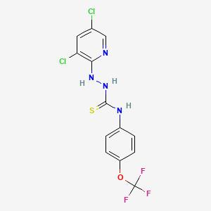 molecular formula C13H9Cl2F3N4OS B3440079 2-(3,5-dichloropyridin-2-yl)-N-[4-(trifluoromethoxy)phenyl]hydrazinecarbothioamide 