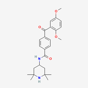 4-(2,5-dimethoxybenzoyl)-N-(2,2,6,6-tetramethylpiperidin-4-yl)benzamide