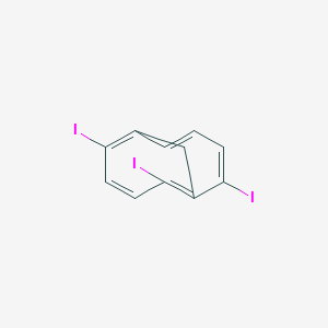 molecular formula C11H7I3 B344009 2,5,7-Triiodobicyclo[4.4.1]undeca-1,3,5,7,9-pentaene 