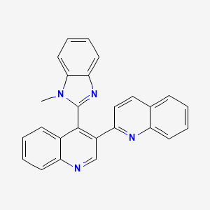 molecular formula C26H18N4 B3440101 4'-(1-methyl-1H-benzimidazol-2-yl)-2,3'-biquinoline 