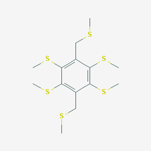 1,2,4,5-Tetrakis(methylsulfanyl)-3,6-bis(methylsulfanylmethyl)benzene