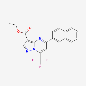 molecular formula C20H14F3N3O2 B3440131 ethyl 5-(2-naphthyl)-7-(trifluoromethyl)pyrazolo[1,5-a]pyrimidine-3-carboxylate 