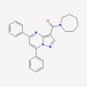 molecular formula C25H24N4O B3440138 3-(1-azepanylcarbonyl)-5,7-diphenylpyrazolo[1,5-a]pyrimidine 