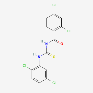 molecular formula C14H8Cl4N2OS B3440157 2,4-dichloro-N-{[(2,5-dichlorophenyl)amino]carbonothioyl}benzamide 