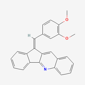 molecular formula C25H19NO2 B3440159 11-(3,4-dimethoxybenzylidene)-11H-indeno[1,2-b]quinoline 