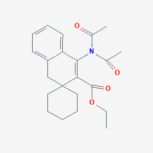 molecular formula C22H27NO4 B3440173 ethyl 4'-(diacetylamino)-1'H-spiro[cyclohexane-1,2'-naphthalene]-3'-carboxylate 