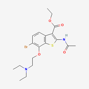 molecular formula C19H25BrN2O4S B3440181 ethyl 2-(acetylamino)-6-bromo-7-[2-(diethylamino)ethoxy]-1-benzothiophene-3-carboxylate 