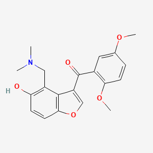 molecular formula C20H21NO5 B3440189 (2,5-dimethoxyphenyl){4-[(dimethylamino)methyl]-5-hydroxy-1-benzofuran-3-yl}methanone 