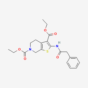 molecular formula C21H24N2O5S B3440200 diethyl 2-[(phenylacetyl)amino]-4,7-dihydrothieno[2,3-c]pyridine-3,6(5H)-dicarboxylate 