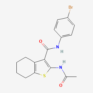molecular formula C17H17BrN2O2S B3440207 2-(acetylamino)-N-(4-bromophenyl)-4,5,6,7-tetrahydro-1-benzothiophene-3-carboxamide 