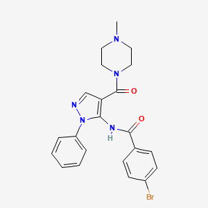 4-bromo-N-{4-[(4-methyl-1-piperazinyl)carbonyl]-1-phenyl-1H-pyrazol-5-yl}benzamide