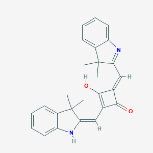 molecular formula C26H24N2O2 B344021 2-[(3,3-dimethyl-1,3-dihydro-2H-indol-2-ylidene)methyl]-4-[(3,3-dimethyl-3H-indol-2-yl)methylene]-3-hydroxy-2-cyclobuten-1-one 