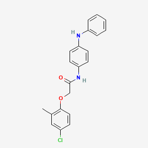 molecular formula C21H19ClN2O2 B3440215 N-(4-anilinophenyl)-2-(4-chloro-2-methylphenoxy)acetamide 