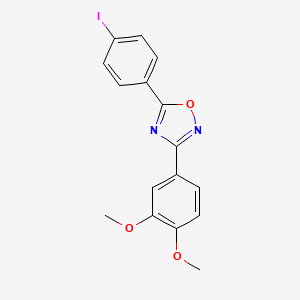 molecular formula C16H13IN2O3 B3440220 3-(3,4-dimethoxyphenyl)-5-(4-iodophenyl)-1,2,4-oxadiazole 