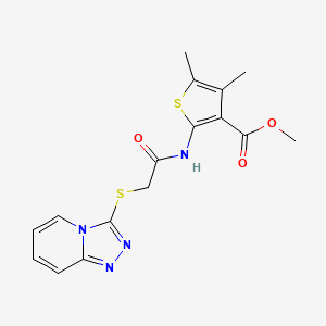 molecular formula C16H16N4O3S2 B3440237 methyl 4,5-dimethyl-2-{[([1,2,4]triazolo[4,3-a]pyridin-3-ylthio)acetyl]amino}-3-thiophenecarboxylate 