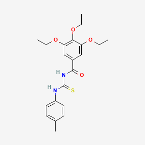 molecular formula C21H26N2O4S B3440257 3,4,5-triethoxy-N-{[(4-methylphenyl)amino]carbonothioyl}benzamide CAS No. 80617-48-7