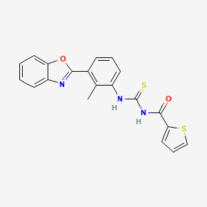 N-({[3-(1,3-benzoxazol-2-yl)-2-methylphenyl]amino}carbonothioyl)-2-thiophenecarboxamide