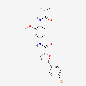 molecular formula C22H21BrN2O4 B3440281 5-(4-bromophenyl)-N-[4-(isobutyrylamino)-3-methoxyphenyl]-2-furamide 
