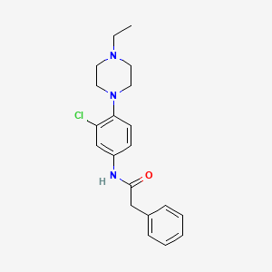 molecular formula C20H24ClN3O B3440286 N-[3-chloro-4-(4-ethyl-1-piperazinyl)phenyl]-2-phenylacetamide 