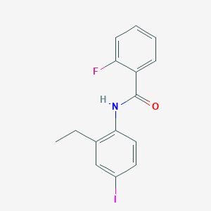 molecular formula C15H13FINO B3440298 N-(2-ethyl-4-iodophenyl)-2-fluorobenzamide 