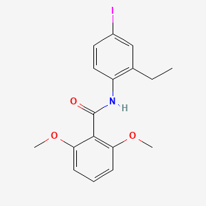 molecular formula C17H18INO3 B3440306 N-(2-ethyl-4-iodophenyl)-2,6-dimethoxybenzamide 