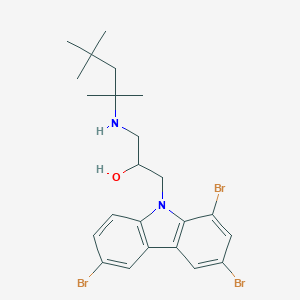 1-[(1,1,3,3-tetramethylbutyl)amino]-3-(1,3,6-tribromo-9H-carbazol-9-yl)-2-propanol