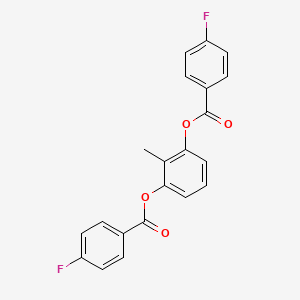 molecular formula C21H14F2O4 B3440314 2-methyl-1,3-phenylene bis(4-fluorobenzoate) 