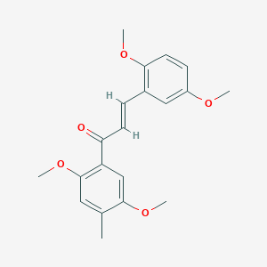 molecular formula C20H22O5 B344037 1-(2,5-Dimethoxy-4-methylphenyl)-3-(2,5-dimethoxyphenyl)-2-propen-1-one 