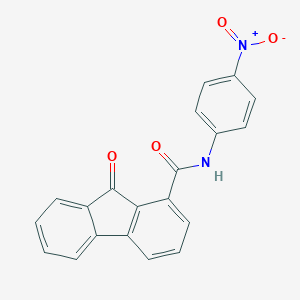 molecular formula C20H12N2O4 B344038 N-{4-nitrophenyl}-9-oxo-9H-fluorene-1-carboxamide 