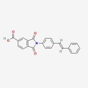 1,3-dioxo-2-[4-(2-phenylvinyl)phenyl]-5-isoindolinecarboxylic acid