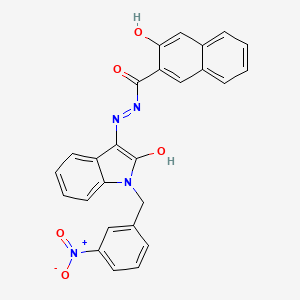 3-hydroxy-N'-[1-(3-nitrobenzyl)-2-oxo-1,2-dihydro-3H-indol-3-ylidene]-2-naphthohydrazide