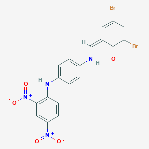 (6Z)-2,4-dibromo-6-[[4-(2,4-dinitroanilino)anilino]methylidene]cyclohexa-2,4-dien-1-one