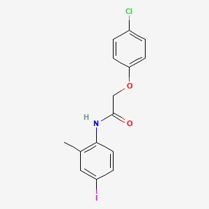 molecular formula C15H13ClINO2 B3440418 2-(4-chlorophenoxy)-N-(4-iodo-2-methylphenyl)acetamide 