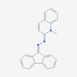 molecular formula C23H17N3 B344043 9H-fluoren-9-one (1-methyl-2(1H)-quinolinylidene)hydrazone 