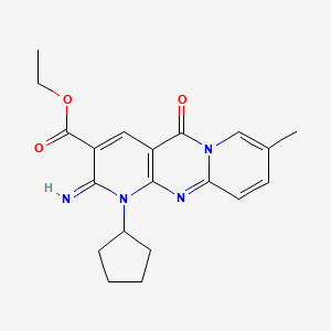 ethyl 1-cyclopentyl-2-imino-8-methyl-5-oxo-1,5-dihydro-2H-dipyrido[1,2-a:2',3'-d]pyrimidine-3-carboxylate