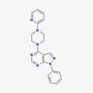 molecular formula C20H19N7 B3440458 1-phenyl-4-[4-(2-pyridinyl)-1-piperazinyl]-1H-pyrazolo[3,4-d]pyrimidine 