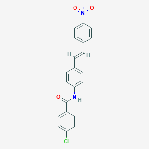 4-chloro-N-[4-(2-{4-nitrophenyl}vinyl)phenyl]benzamide